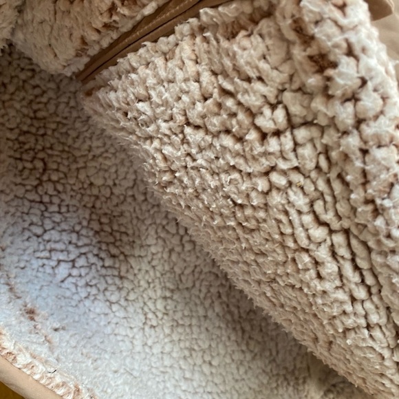 Free Country Quilted Jacket L Pink Hood Sherpa Zip Button Pockets - Picture 5 of 12